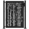 vidaXL Πόρτα Κήπου από Μπαμπού με Σχέδιο από Ατσάλι Corten 100x125 εκ.