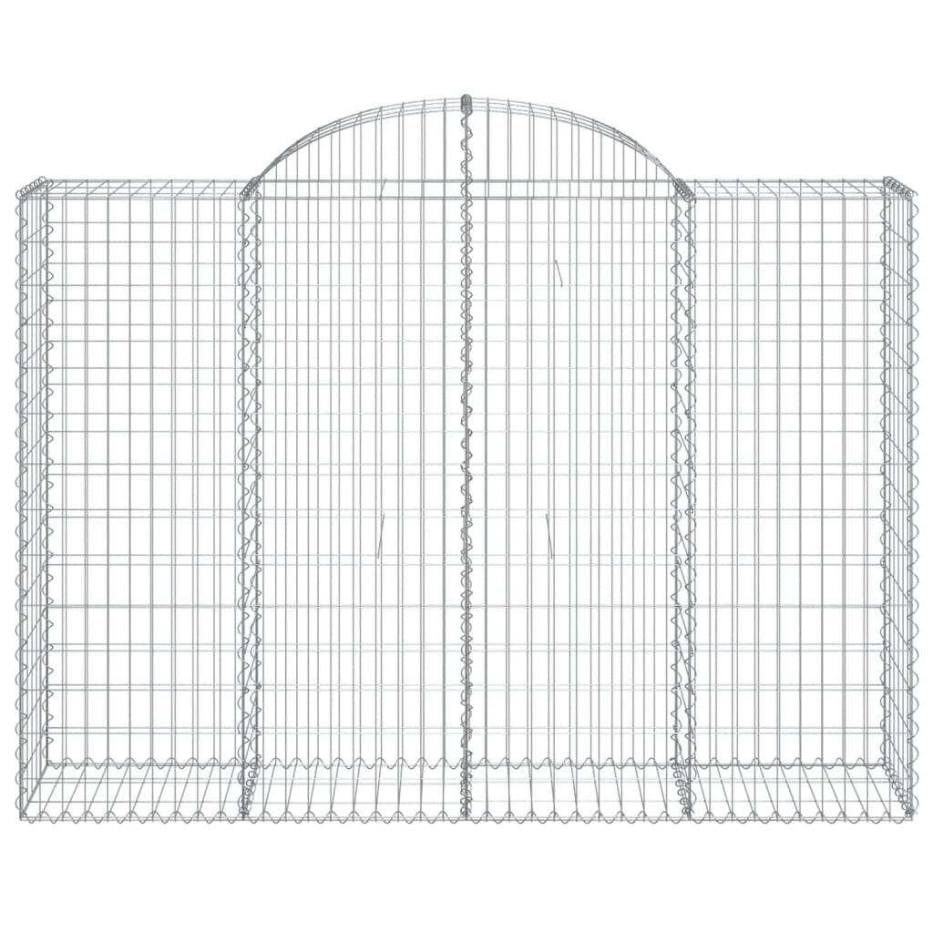 vidaXL Συρματοκιβώτια Τοξωτά 5 τεμ. 200x50x140/160 εκ. Γαλβαν. Ατσάλι