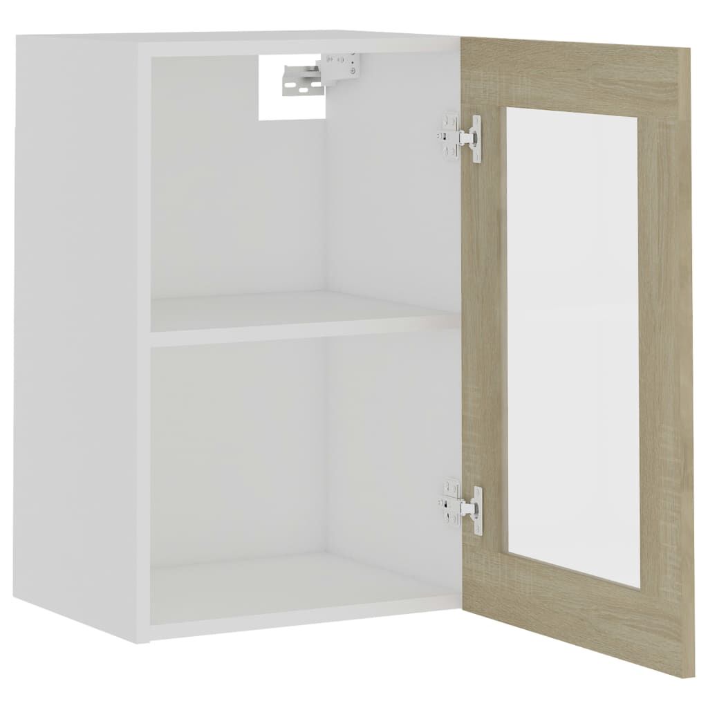 vidaXL Ντουλάπι Κρεμαστό με Τζάμι Lyon Sonoma Δρυς 40x31x60εκ.