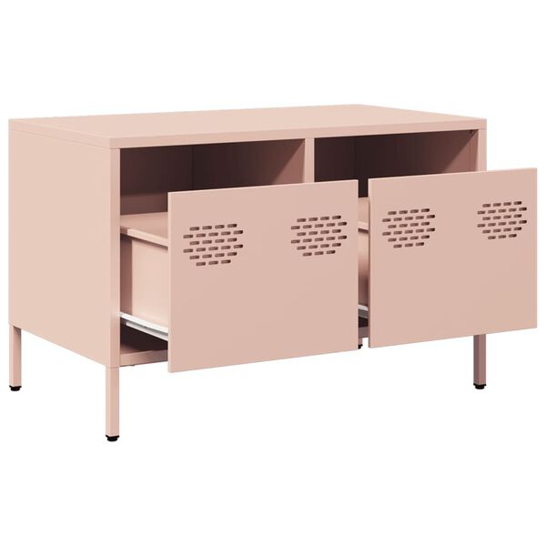 vidaXL Έπιπλο Τηλεόρασης Ροζ 68 x 39 x 43,5 εκ. Χάλυβας Ψυχρής Έλασης