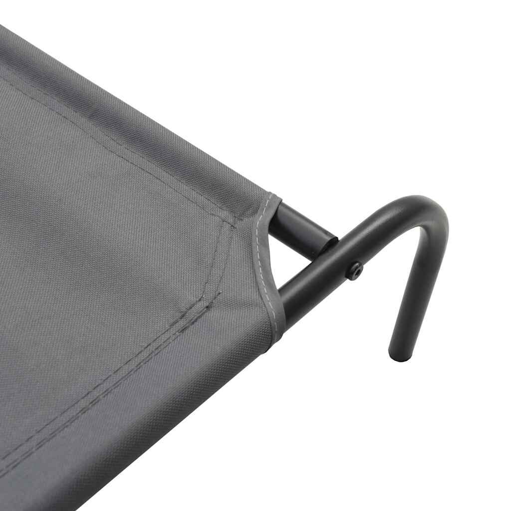 vidaXL Ανυψωμένο κρεβάτι σκύλου γκρι 90x50x20 cm ύφασμα Οξφόρδης