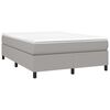 vidaXL Κρεβάτι Boxspring με Στρώμα Ανοιχτό Γκρι 140x190 εκ. Υφασμάτινο