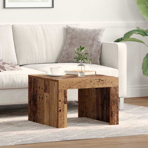 vidaXL Τραπεζάκι σαλονιού Παλιό ξύλο 50 x 50 x 35 cm