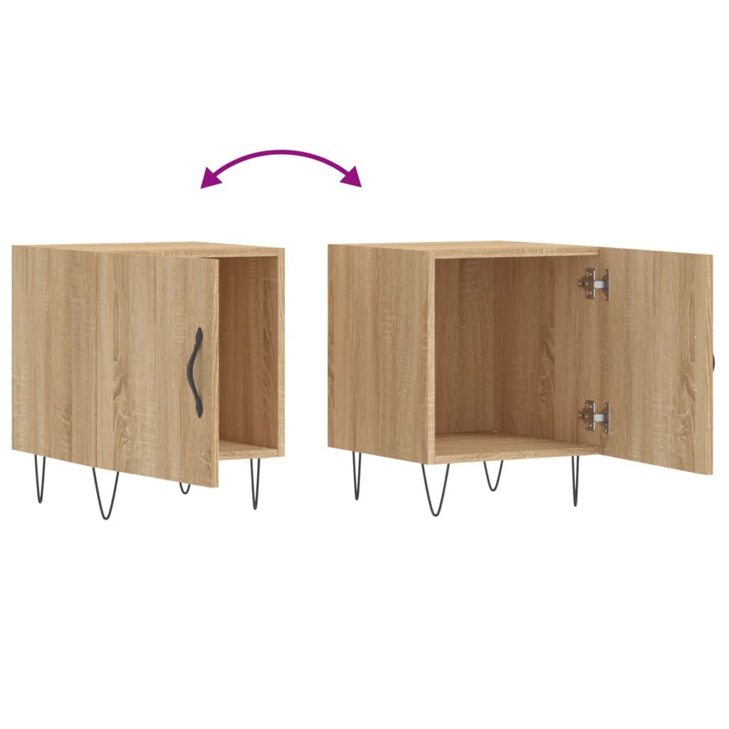 vidaXL Κομοδίνο Sonoma Δρυς 40 x 40 x 50 εκ. από Επεξεργασμένο Ξύλο