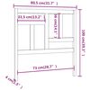 vidaXL Κεφαλάρι Κρεβατιού 80,5 x 4 x 100 εκ. από Μασίφ Ξύλο Πεύκου