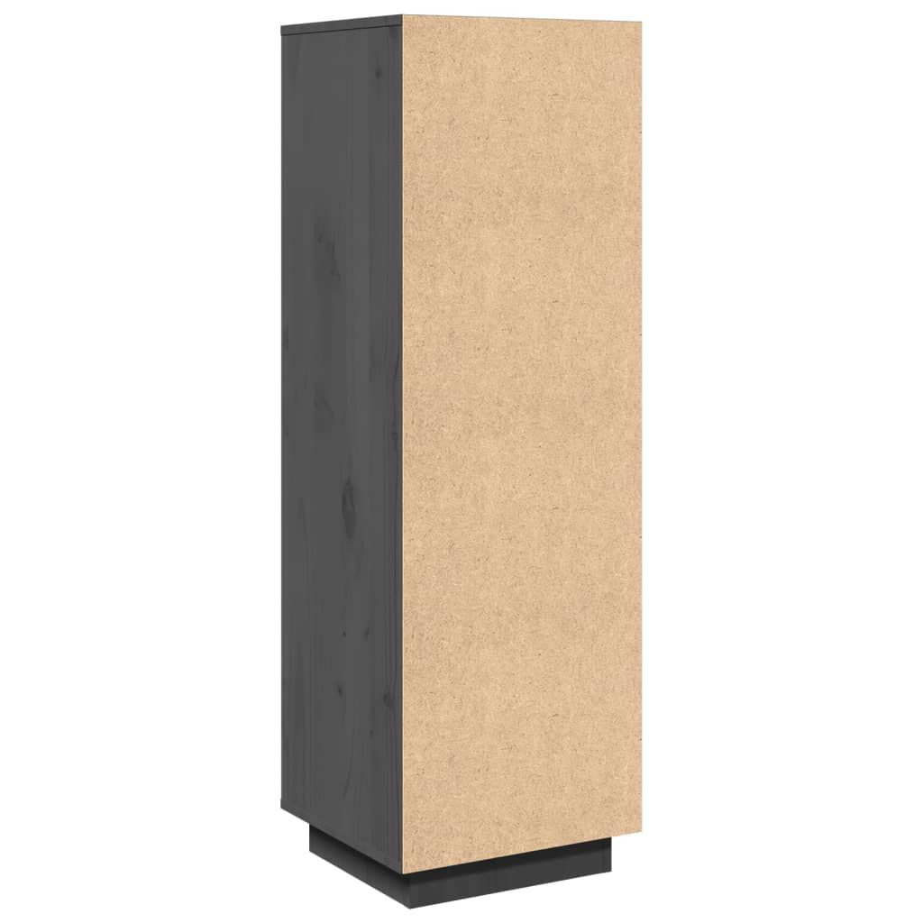 vidaXL Ντουλάπι Ψηλό Γκρι 38 x 35 x 117 εκ. από Μασίφ Ξύλο Πεύκου