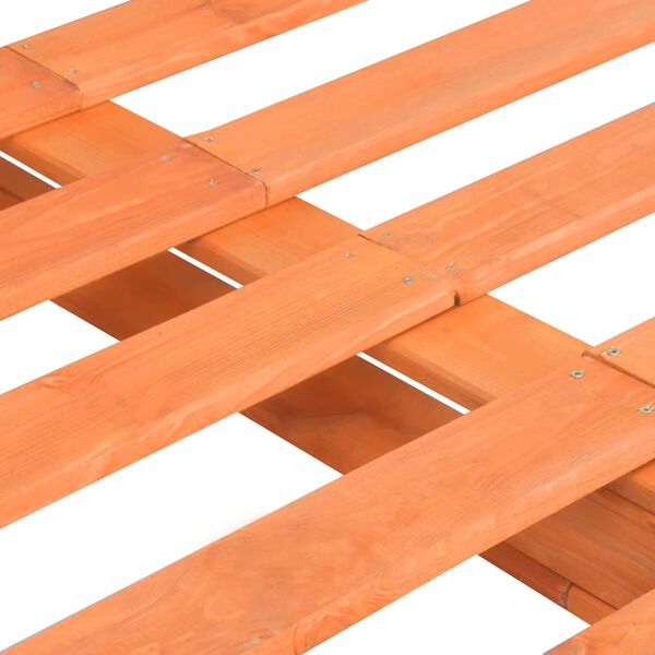 vidaXL Πλαίσιο Κρεβατιού Καφέ 200 x 200 εκ. Παλέτες Μασίφ Ξύλο Πεύκου