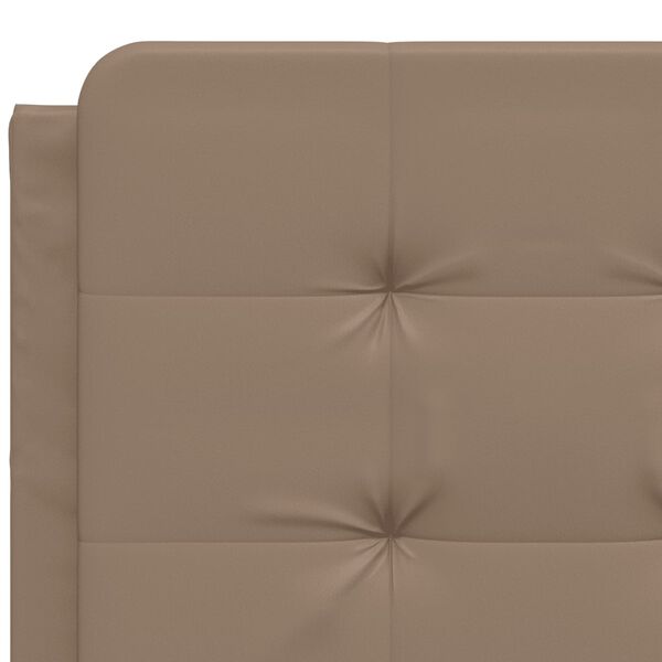 vidaXL Κρεβάτι με Στρώμα Καπουτσίνο 160x200εκ.από Συνθ.Δέρμα