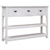 vidaXL Μπουφές Αντικέ Λευκός 108 x 30 x 76 εκ. Μασίφ Ξύλο Παυλώνιας