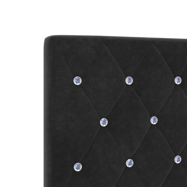 vidaXL Κρεβάτι με Βελούδο σε Μαύρο Χρώμα 120x190 εκ.