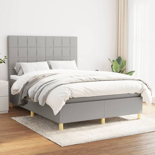 vidaXL &Kappa;&rho;&epsilon;&beta;ά&tau;&iota; Boxspring &mu;&epsilon; &Sigma;&tau;&rho;ώ&mu;&alpha; &Alpha;&nu;&omicron;&iota;&chi;&tau;ό &Gamma;&kappa;&rho;&iota; 140x200 &epsilon;&kappa;. &Upsilon;&phi;&alpha;&sigma;&mu;ά&tau;&iota;&nu;&omicron;