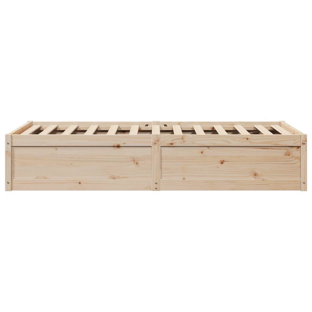 vidaXL Σκελετός Κρεβατιού Χωρίς Στρώμα 75x190 εκ Μασίφ Ξύλο Πεύκου
