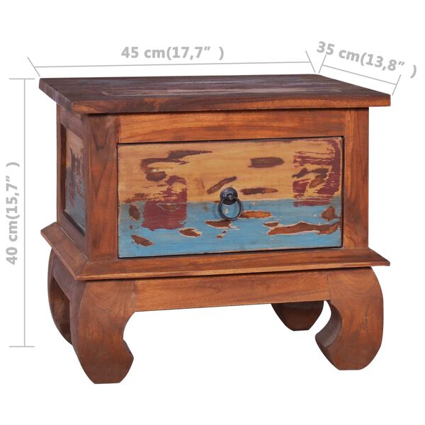 vidaXL Κομοδίνο 45 x 35 x 40 εκ. από Ανακυκλωμένο Ξύλο Teak