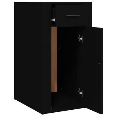 vidaXL Ντουλάπι Γραφείου Μαύρο 40 x 49 x 75 εκ. από Επεξεργασμένο Ξύλο
