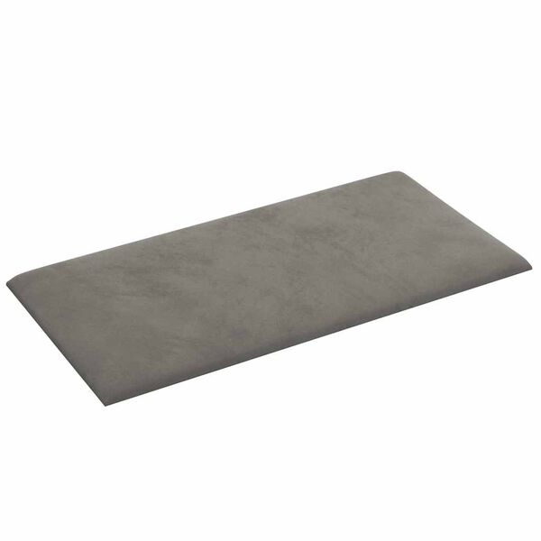 vidaXL Πάνελ Τοίχου 12 τεμ. Ανοιχτό Γκρι 30x15 εκ. 0,54 μ² Βελούδινα