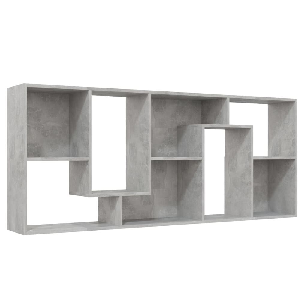vidaXL Βιβλιοθήκη Γκρι Σκυροδέματος 67 x 24 x 161 εκ. από Επεξ. Ξύλο