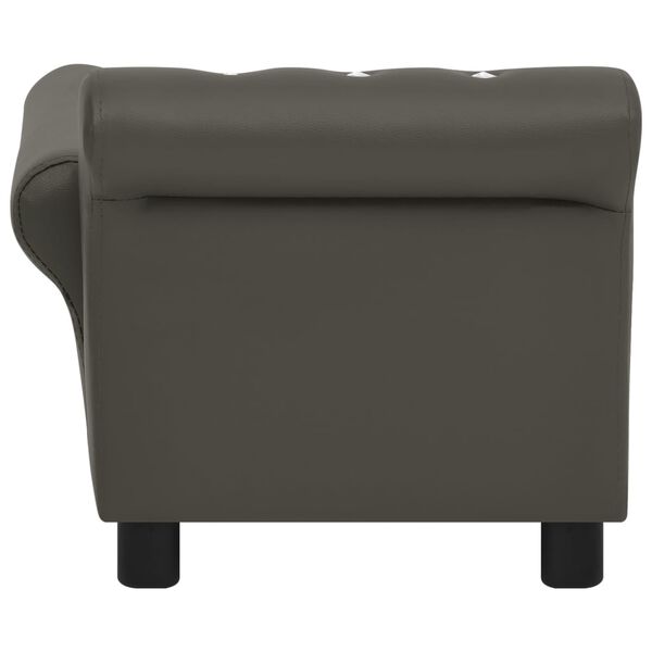 vidaXL Καναπές-Κρεβάτι Σκύλου Σκούρο Γκρι 83x45x42 εκ. Συνθετικό Δέρμα