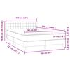 vidaXL Box Spring &Kappa;&rho;&epsilon;&beta;ά&tau;&iota; &mu;&epsilon; &sigma;&tau;&rho;ώ&mu;&alpha; &Mu;&alpha;ύ&rho;&omicron; 160x220 cm &Beta;&epsilon;&lambda;&omicron;ύ&delta;&iota;&nu;&omicron;