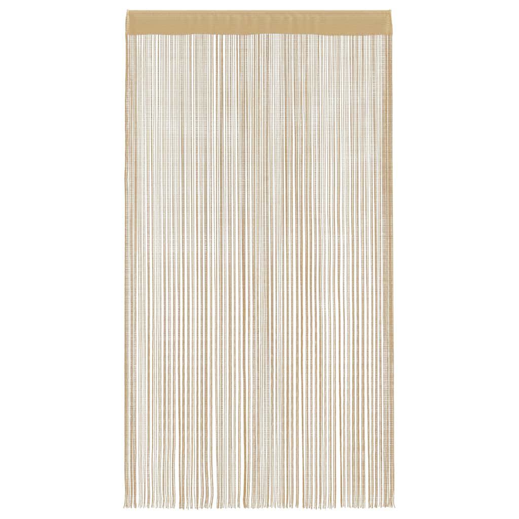 vidaXL Κουρτίνες με Κρόσσια 2 τεμ. Μπεζ 100 x 250 εκ.