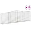 vidaXL Συρματοκιβώτια Τοξωτά 25 τεμ. 400x50x120/140 εκ. Γαλβαν. Ατσάλι