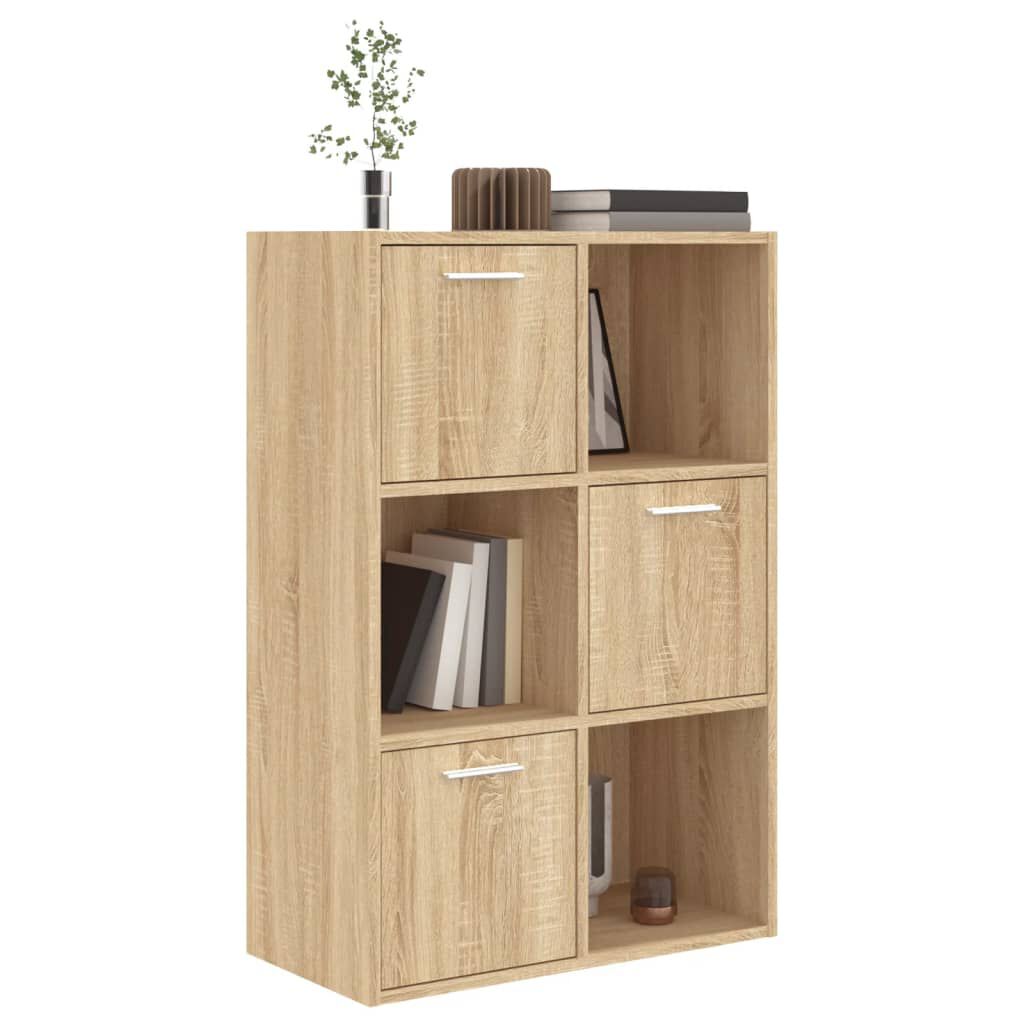 vidaXL Ραφιέρα με Ντουλάπια Sonoma Δρυς 60 x 29,5 x 90 εκ. Επεξ. Ξύλο