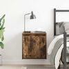 vidaXL Κομοδίνο Επιτοίχιο Καπνιστή Δρυς 38x34x40 εκ.