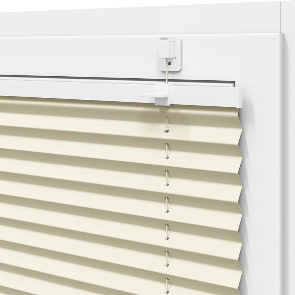 vidaXL Πλισέ περσίδα Κρέμα 70x100 cm Πλάτος υφάσματος 69,4 cm