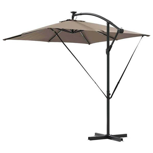vidaXL Ομπρέλα Cantilever Banana Taupe 249 x 249 x 250 εκ.