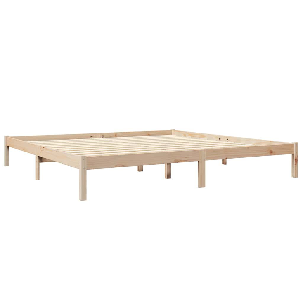vidaXL Κρεβάτι Βιβλιοθήκη Χωρίς Στρώμα 180x200 εκ Μασίφ Ξύλο Πεύκου