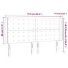 vidaXL Κεφαλάρι Κρεβατιού LED Σκούρο Γκρι 163x16x118/128εκ. Βελούδινο