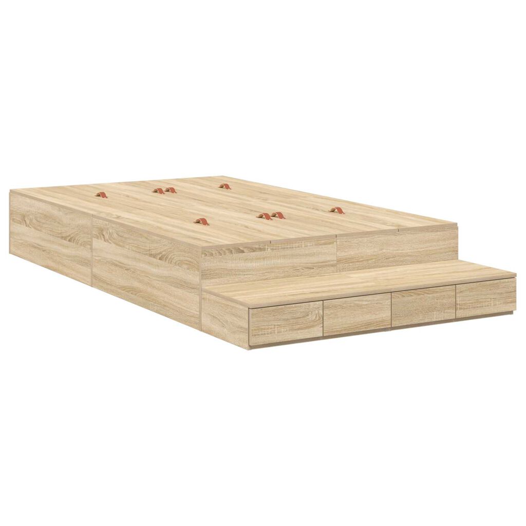 vidaXL Κρεβάτι Αποθήκευσης Sonoma Oak 120x200 εκ