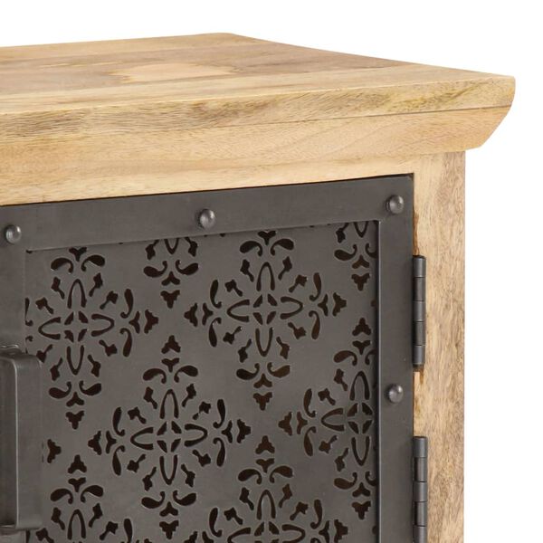 vidaXL Έπιπλο Τηλεόρασης με Ατσάλινες Πόρτες 120x30x40 εκ. Ξύλο Μάνγκο
