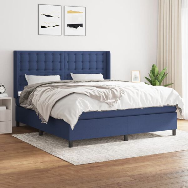 vidaXL &Kappa;&rho;&epsilon;&beta;ά&tau;&iota; Boxspring &mu;&epsilon; &Sigma;&tau;&rho;ώ&mu;&alpha; &Mu;&pi;&lambda;&epsilon; 160x200 &epsilon;&kappa;. &Upsilon;&phi;&alpha;&sigma;&mu;ά&tau;&iota;&nu;&omicron;