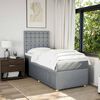 vidaXL Κρεβάτι Boxspring με Στρώμα Ανοιχτό Γκρι 100x200 εκ. Υφασμάτινο