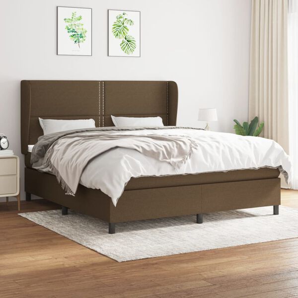 vidaXL &Kappa;&rho;&epsilon;&beta;ά&tau;&iota; Boxspring &mu;&epsilon; &Sigma;&tau;&rho;ώ&mu;&alpha; &Sigma;&kappa;&omicron;ύ&rho;&omicron; &Kappa;&alpha;&phi;έ 160x200 &epsilon;&kappa; &Upsilon;&phi;&alpha;&sigma;&mu;ά&tau;&iota;&nu;&omicron;