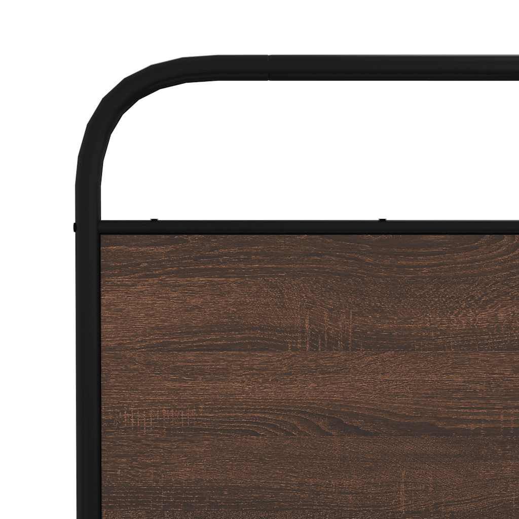 vidaXL Πλαίσιο Κρεβατιού Χωρ. Στρώμα Καφέ Δρυς 150x200εκ. Επ. Ξύλο