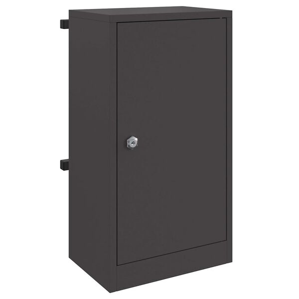 vidaXL γραμματοκιβώτιο Μαύρο 30 x 23 x 55 εκ. Ατσάλι