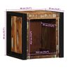 vidaXL Κομοδίνο Πολύχρωμο 40x35x40 cm Στερεό ξύλο αναγεννημένο