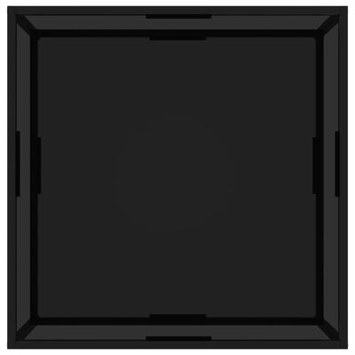 vidaXL Τραπεζάκι Σαλονιού Μαύρο 80 x 80 x 35 εκ. από Ψημένο Γυαλί