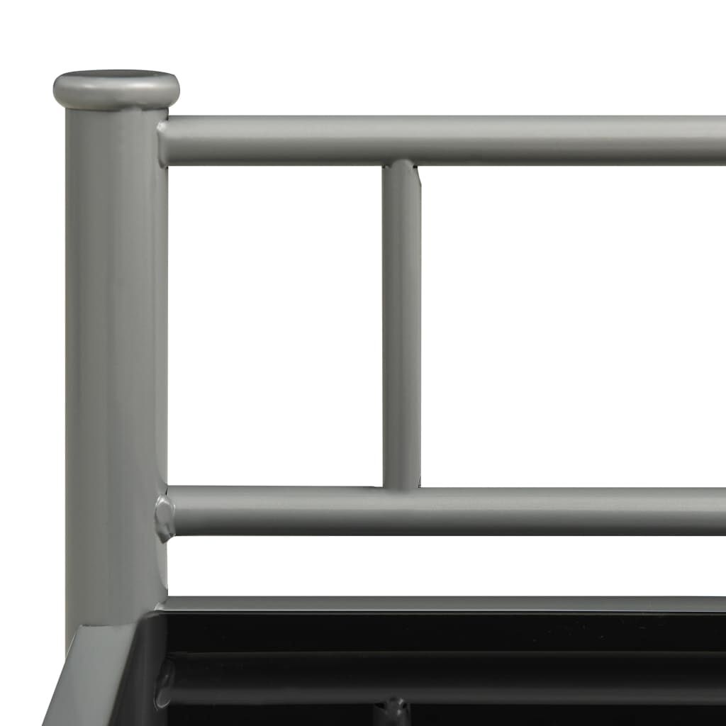 vidaXL Κομοδίνο Γκρι / Μαύρο 45 x 34,5 x 60,5 εκ. από Μέταλλο & Γυαλί