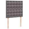 vidaXL Οθωμανικό Κρεβάτι με Στρώματα Γκρι 180x200cm Faux Leather