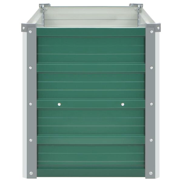 vidaXL Ζαρντινιέρα Υπερυψωμένη Πράσινη 100x40x45 εκ. Γαλβαν. Χάλυβας