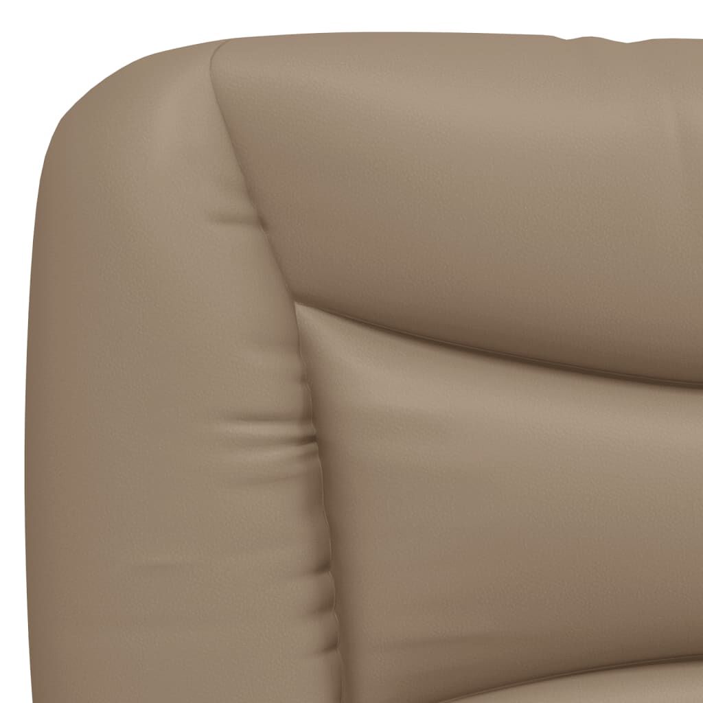 vidaXL Κρεβάτι με Στρώμα Καπουτσίνο 90x190 εκ. από Συνθετικό. Δέρμα