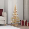 vidaXL Ξύλινο Χριστουγεννιάτικο Δέντρο Καφέ 120 cm Μασίφ ξύλο πεύκου