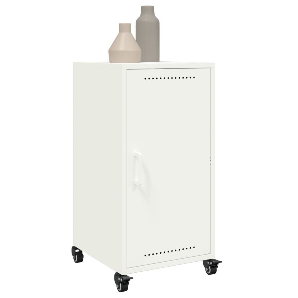 vidaXL Μπουφές Λευκός 36x39x72 εκ. από Ατσάλι