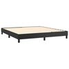 vidaXL Κρεβάτι Boxspring με Στρώμα Μαύρο 180x200εκ.από Συνθετικό Δέρμα