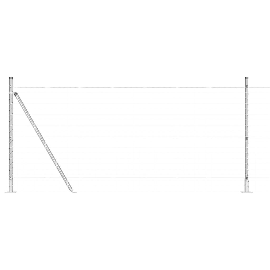 vidaXL Στυλοί Φράχτη με Βάσεις 13 τεμ Ø32mm 110cm Γαλβανισμένο Χάλυβα