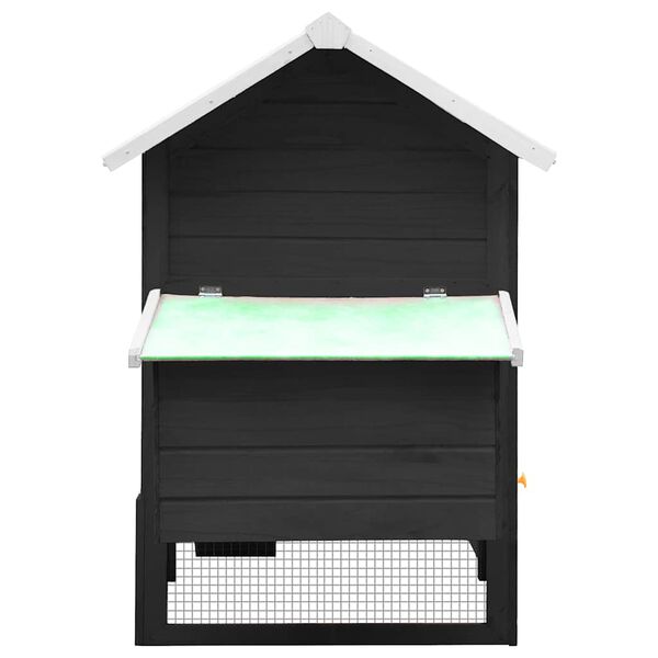 vidaXL Κοτέτσι Γκρι 170 x 81 x 110 εκ. από Μασίφ Ξύλο Πεύκου & Ελάτης