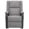 vidaXL Πολυθρόνα Μασάζ με Ανύψωση Ανοιχτό Γκρι Υφασμάτινη