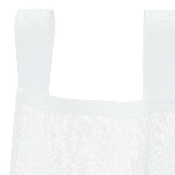 vidaXL Κουρτίνες με κουρτίνες 2 pcs Λευκό Πολυεστέρας